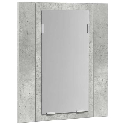 Armadietto a Specchio con Luci LED Grigio Cemento in Acrilico - homemem39