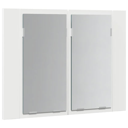 Armadietto a Specchio con Luci LED Bianco 60x12x45 in Acrilico - homemem39