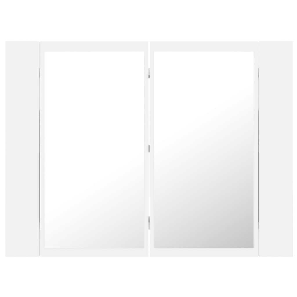Armadietto a Specchio con Luci LED Bianco 60x12x45 in Acrilico - homemem39