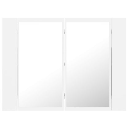 Armadietto a Specchio con Luci LED Bianco 60x12x45 in Acrilico - homemem39