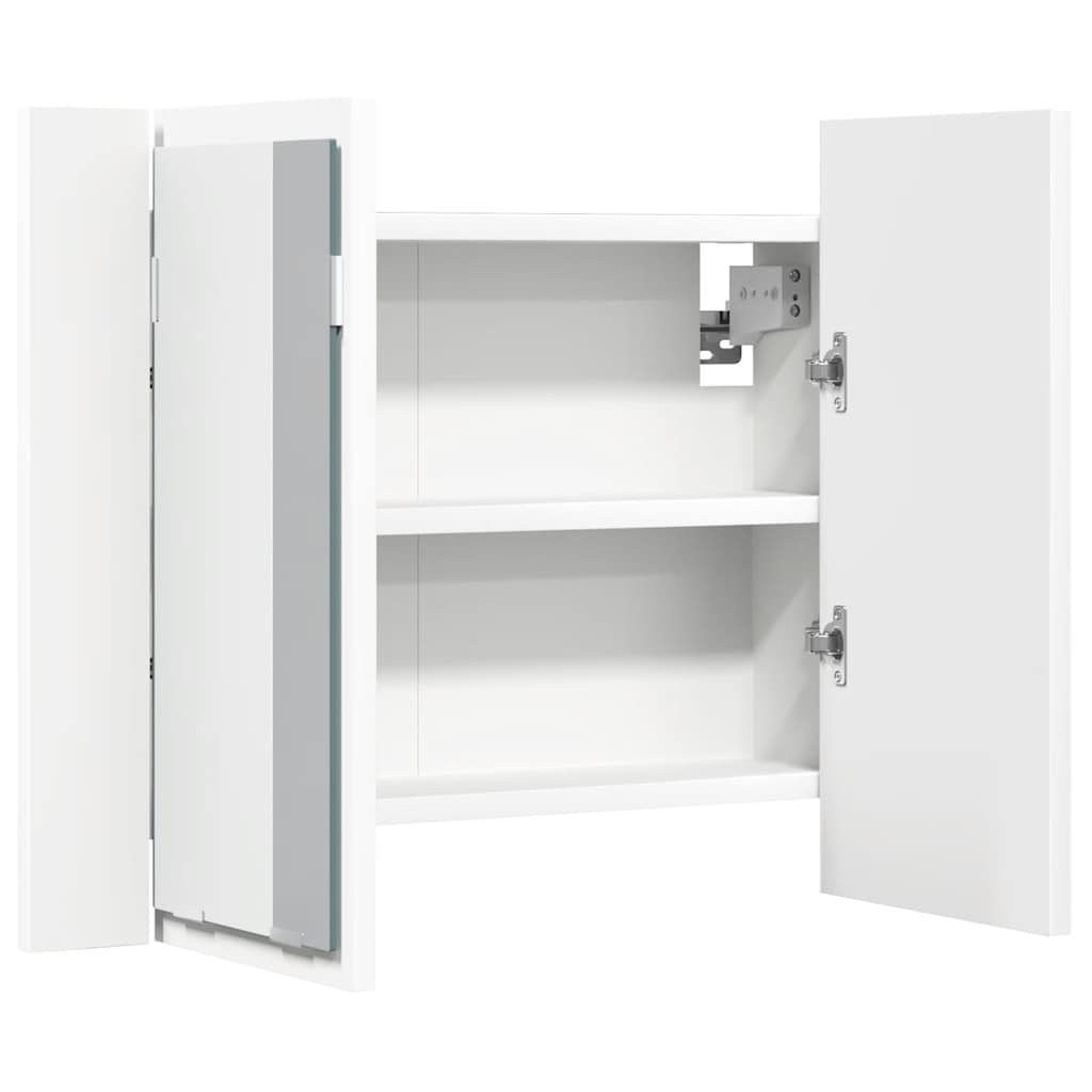 Armadietto a Specchio con Luci LED Bianco 60x12x45 in Acrilico - homemem39
