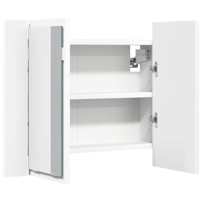 Armadietto a Specchio con Luci LED Bianco 60x12x45 in Acrilico - homemem39