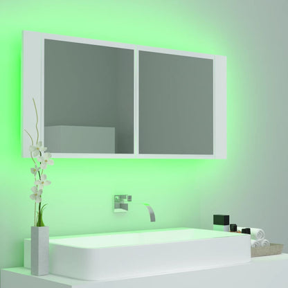 Specchio da Bagno con LED Bianco 100x12x45 cm in Acrilico - homemem39