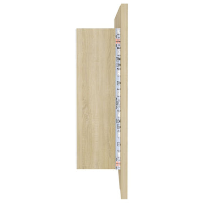 Armadietto a Specchio con Luci LED Rovere Sonoma in Acrilico | homemem39