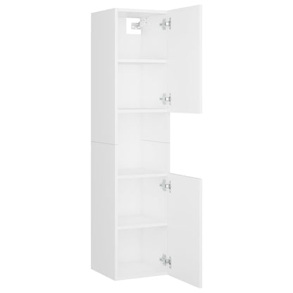 Mobile da Bagno Bianco 30x30x130 cm in Legno Multistrato - homemem39