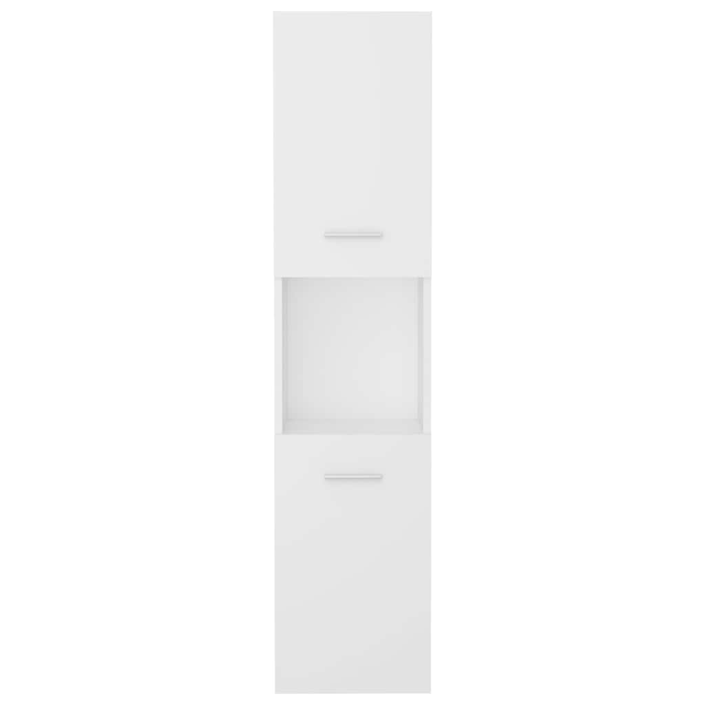 Mobile da Bagno Bianco 30x30x130 cm in Legno Multistrato