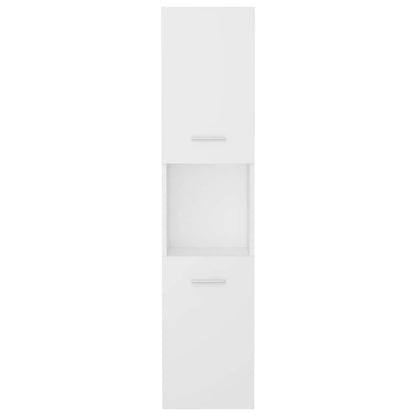 Mobile da Bagno Bianco 30x30x130 cm in Legno Multistrato