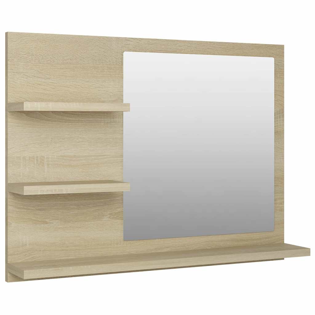 Specchio da Bagno Rovere Sonoma 60x10,5x45 cm Legno Multistrato | homemem39