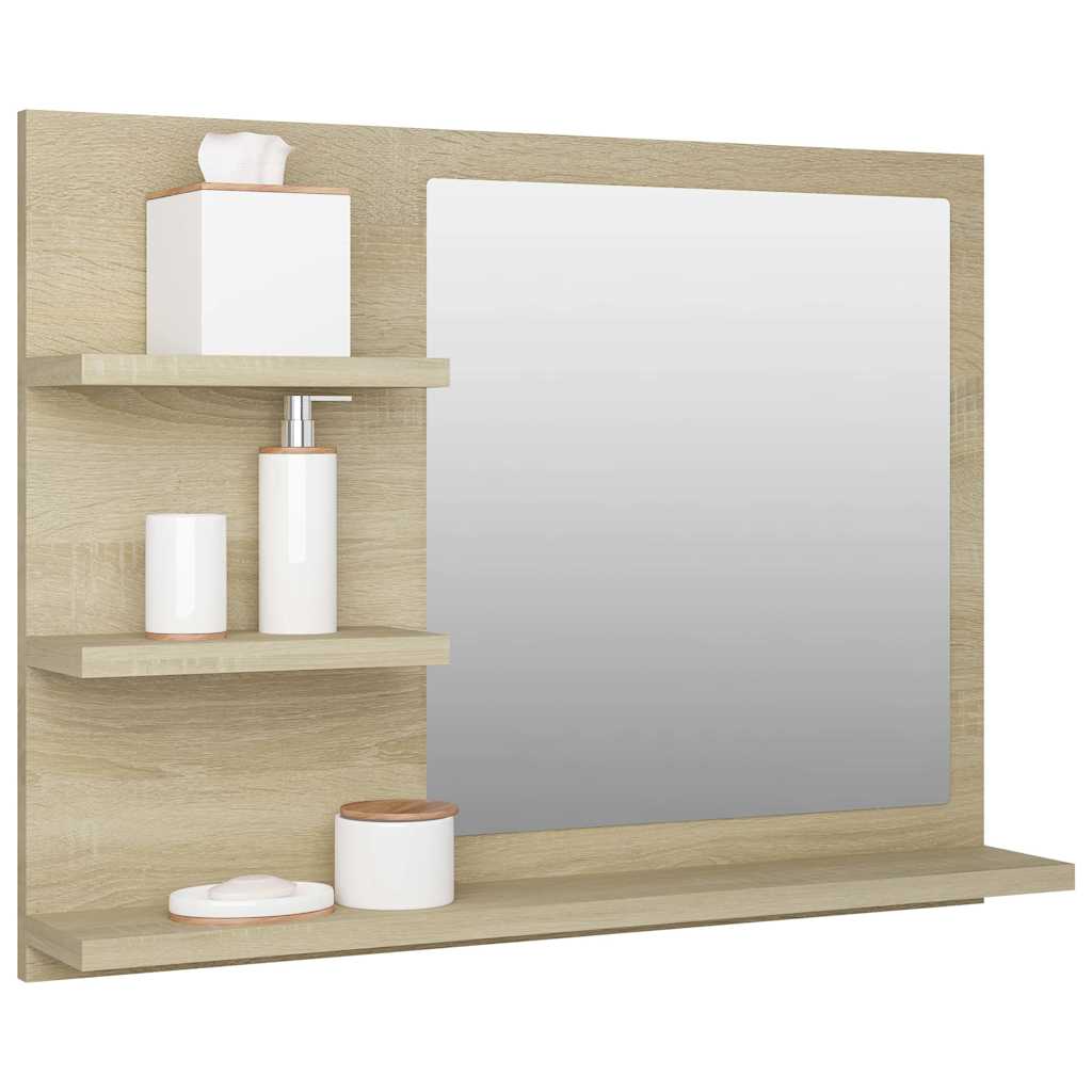 Specchio da Bagno Rovere Sonoma 60x10,5x45 cm Legno Multistrato | homemem39