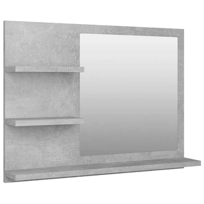 Specchio da Bagno Grigio Cemento 60x10,5x45 cm in Truciolato | homemem39