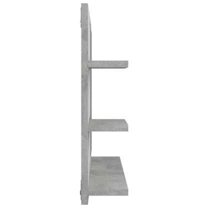 Specchio da Bagno Grigio Cemento 60x10,5x45 cm in Truciolato | homemem39
