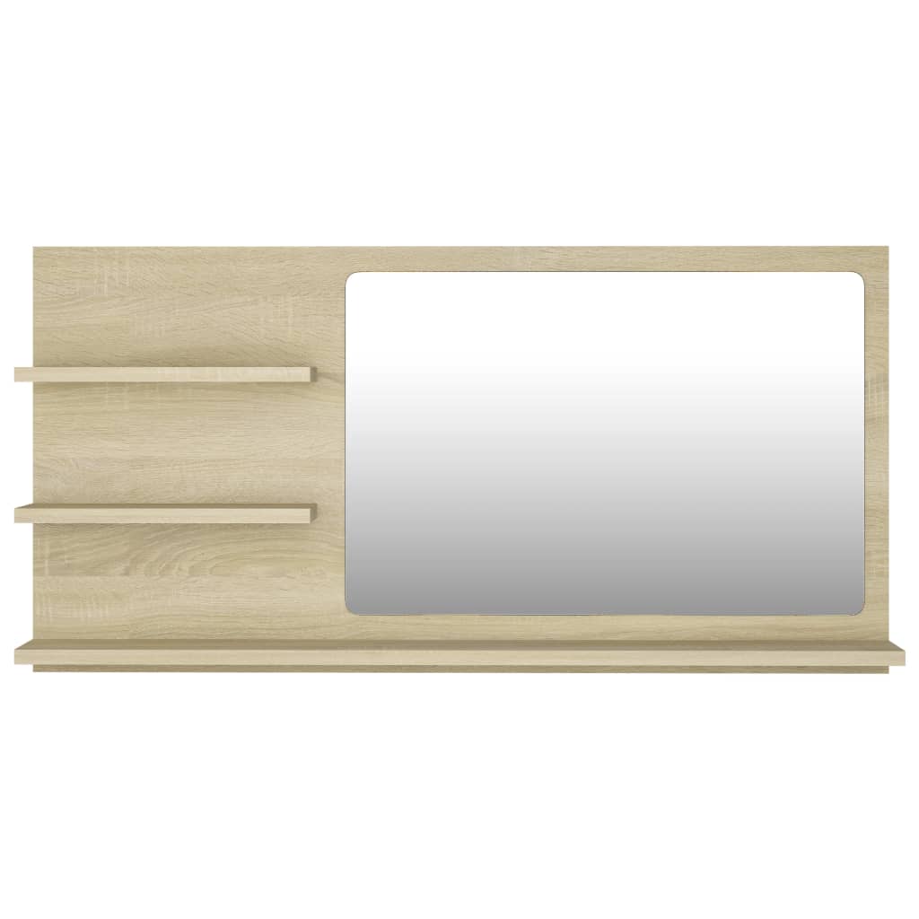 Specchio da Bagno Rovere Sonoma 90x10,5x45 cm Legno Multistrato - homemem39