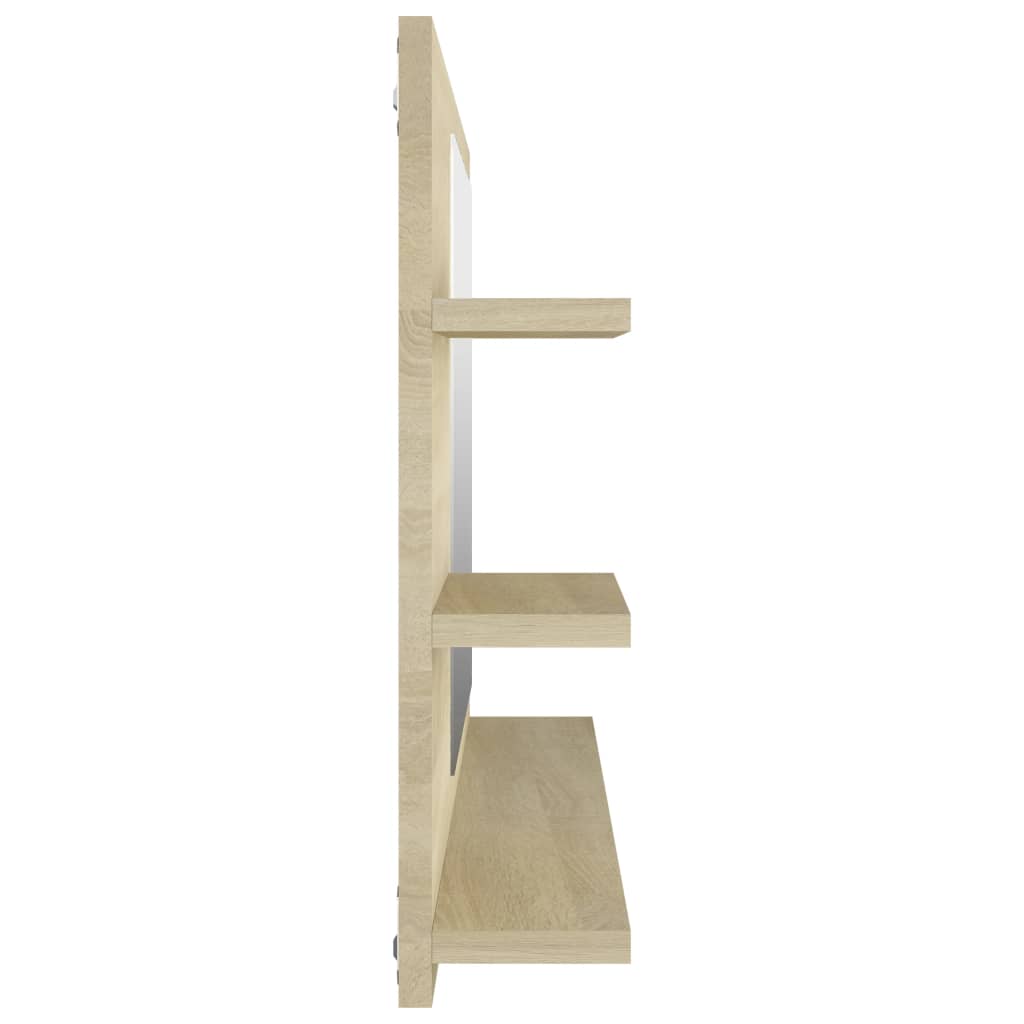 Specchio da Bagno Rovere Sonoma 90x10,5x45 cm Legno Multistrato - homemem39