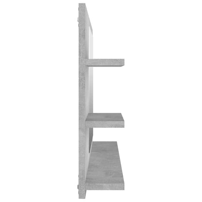 Specchio da Bagno Grigio Cemento 90x10,5x45cm Legno Multistrato | homemem39
