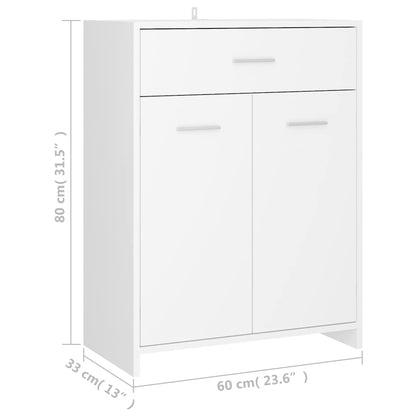 Armadio da Bagno Bianco 60x33x80 cm in Legno tecnico | homemem39