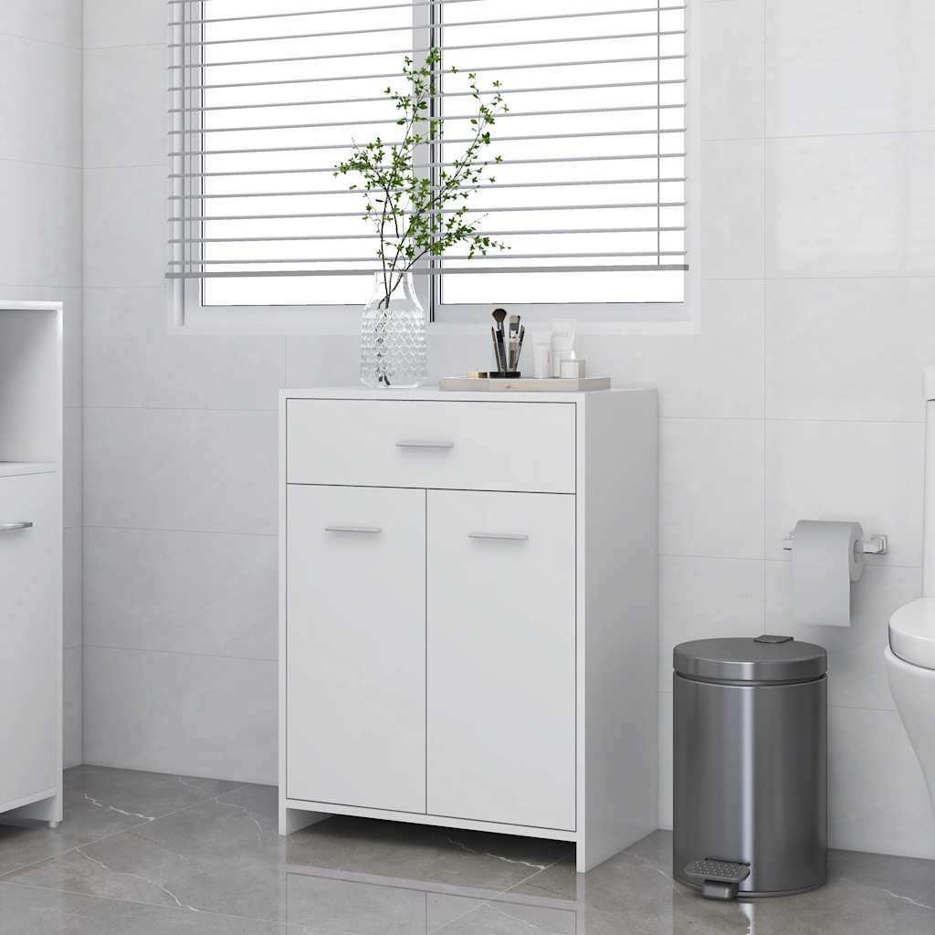 Armadio da Bagno Bianco 60x33x80 cm in Legno tecnico | homemem39