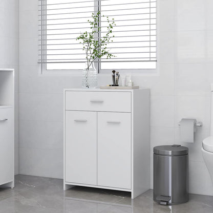 Armadio da Bagno Bianco 60x33x80 cm in Legno tecnico