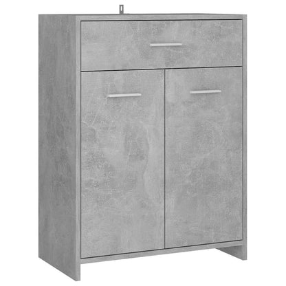 Mobile da Bagno Grigio Cemento 60x33x80 cm in Legno tecnico