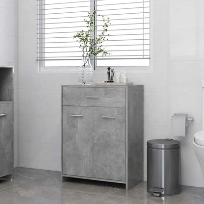 Mobile da Bagno Grigio Cemento 60x33x80 cm in Legno tecnico