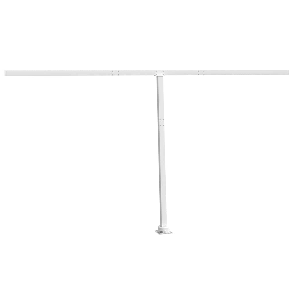 Set Pali per Tenda da Sole Bianco 450x245 cm Ferro - homemem39