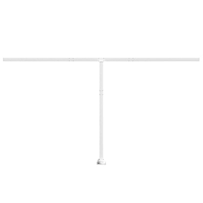 Set Pali per Tenda da Sole Bianco 450x245 cm Ferro - homemem39