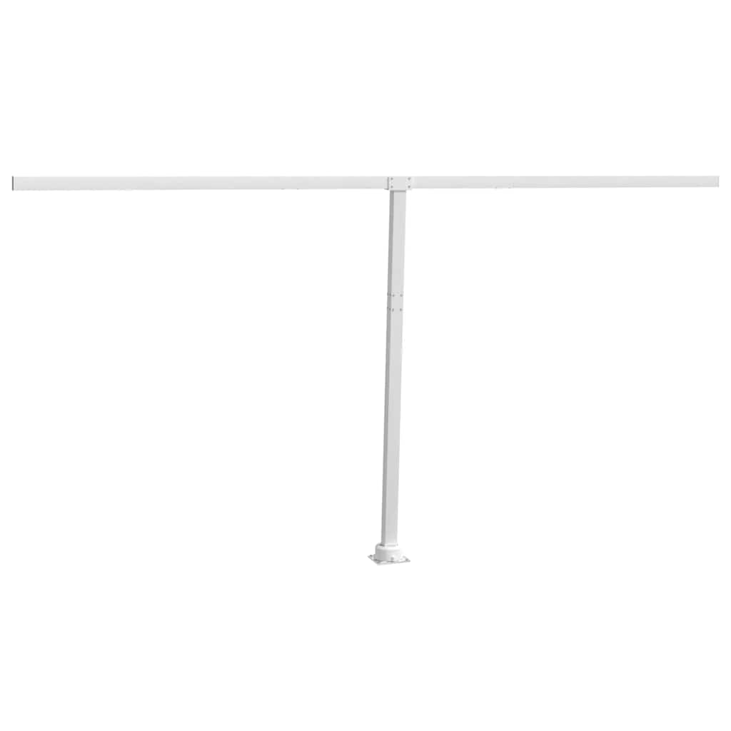 Set Pali per Tenda da Sole Bianco 450x245 cm Ferro - homemem39