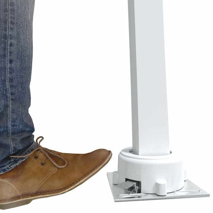 Set Pali per Tenda da Sole Bianco 450x245 cm Ferro - homemem39