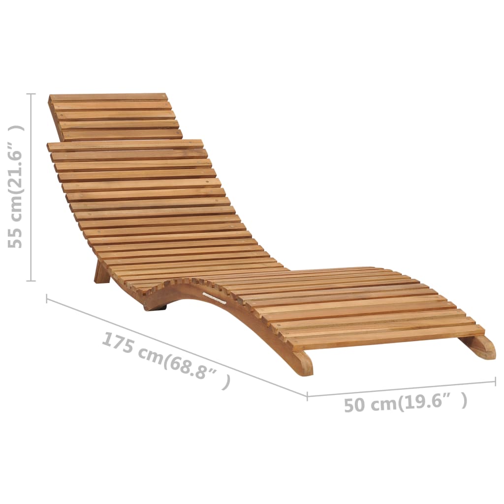 Set Salotto da Giardino 3 pz Pieghevole in Massello di Teak