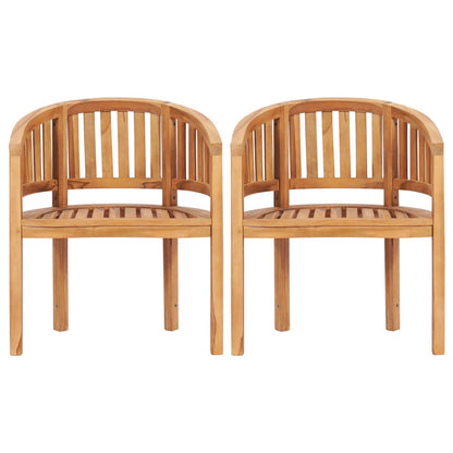Set Salotto da Giardino 5 pz Design Curvo in Massello di Teak