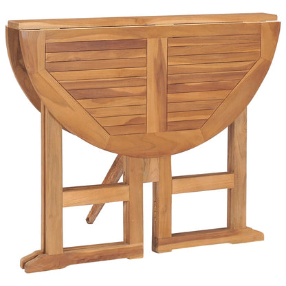 Set da Pranzo da Giardino 5 pz Pieghevole in Massello di Teak | homemem39