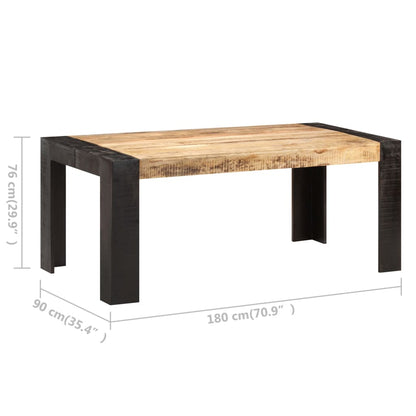 Tavolo da Pranzo 180x90x76 cm in Legno Massello di Mango | homemem39