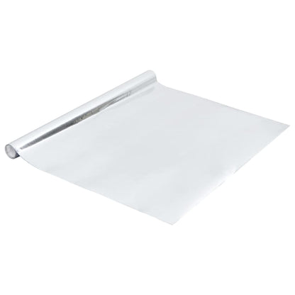 Pellicola Autoadesiva per Mobili Argento Lucido 500x90 cm PVC - homemem39