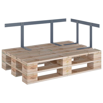 Schienale per Divano a Pallet Grigio Chiaro 110 cm in Ferro - homemem39