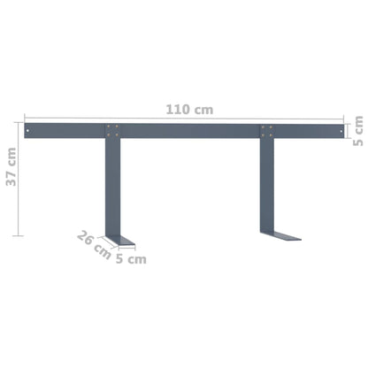 Schienale per Divano a Pallet Grigio Chiaro 110 cm in Ferro - homemem39