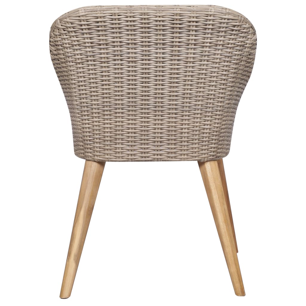 Set da Pranzo da Giardino 7 pz in Polyrattan Marrone - homemem39