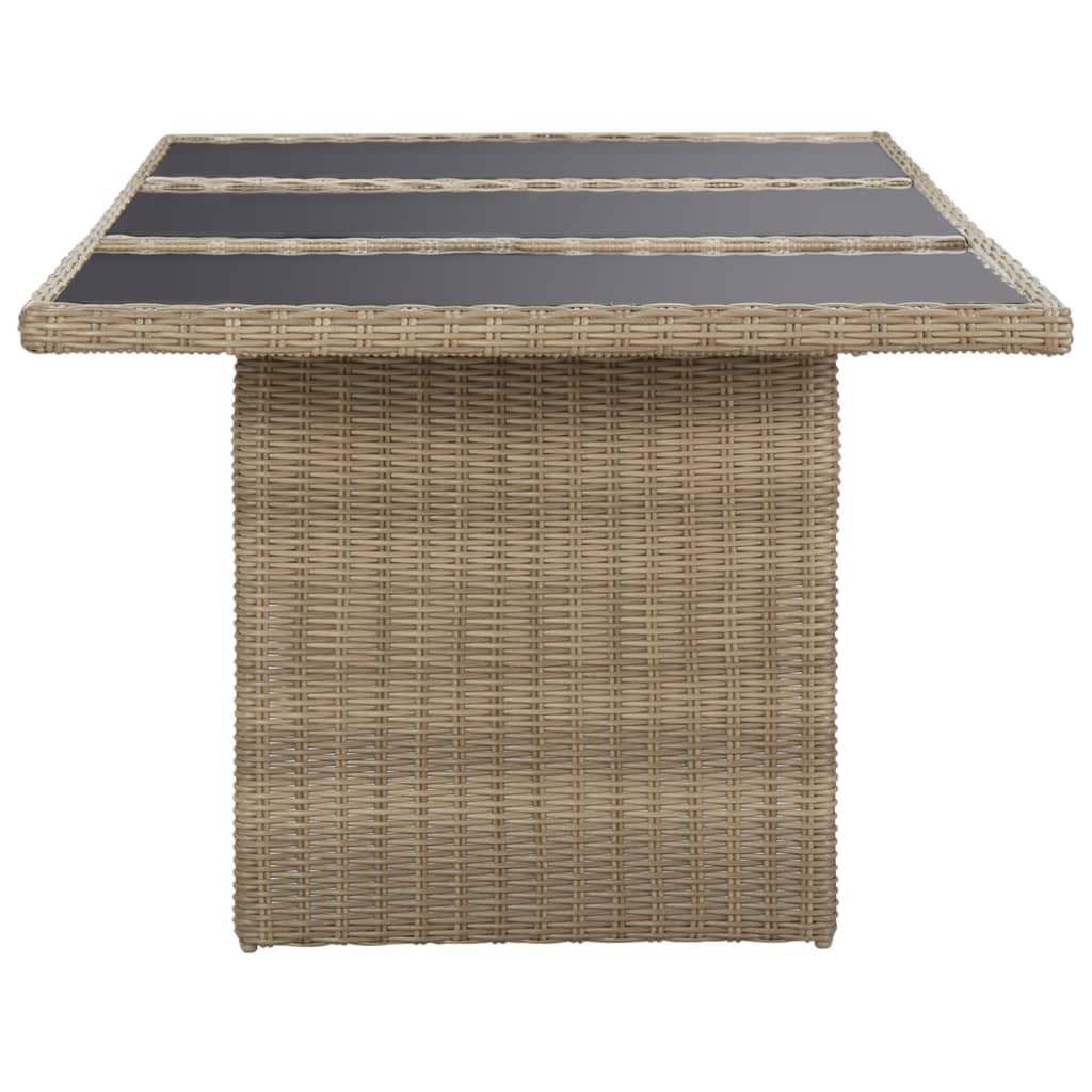 Set da Pranzo da Giardino 9 pz in Polyrattan Marrone - homemem39