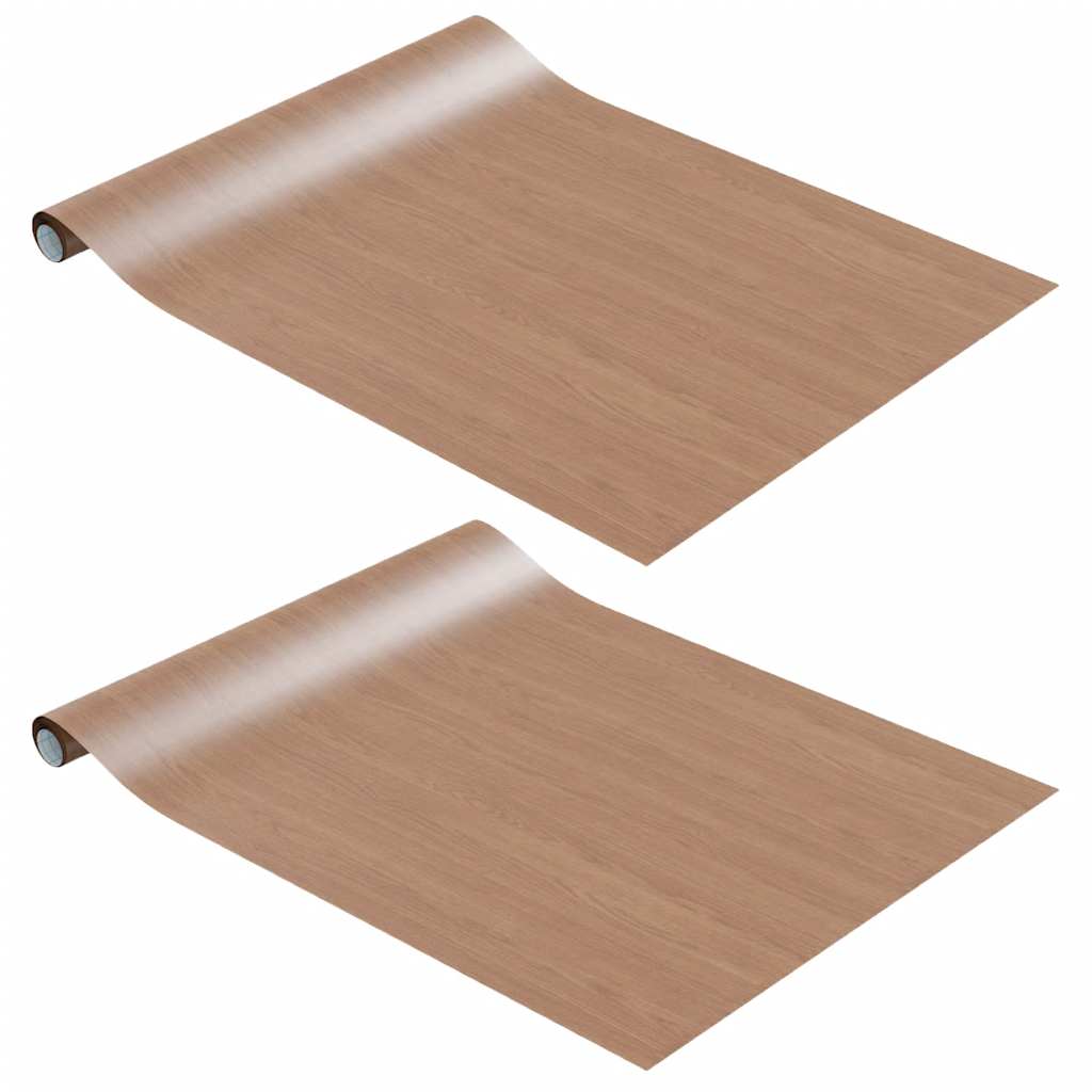 Pellicole Autoadesive Mobili 2 pz Rovere Chiaro 500x90 cm PVC - homemem39