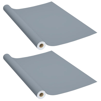 Pellicole Autoadesive per Mobili 2 pz Grigie 500x90 cm in PVC - homemem39