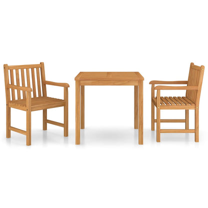 Set da pranzo da giardino 3 pz 80x80 cm in legno massello di teak | homemem39