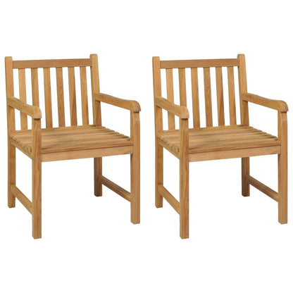 Set da pranzo da giardino 3 pz 80x80 cm in legno massello di teak | homemem39