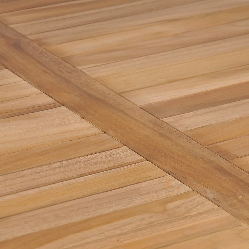 Set da pranzo da giardino 3 pz 80x80 cm in legno massello di teak | homemem39