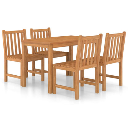 Set da pranzo da giardino 5 pz 120x70 cm in legno massello di teak - homemem39
