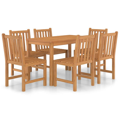 Set da pranzo da giardino 7 pz 120x70 cm in legno massello di teak - homemem39