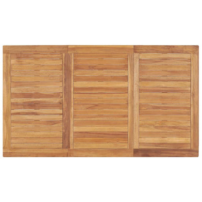 Set da pranzo da giardino 5 pz 140x80 cm Legno Massello di Teak