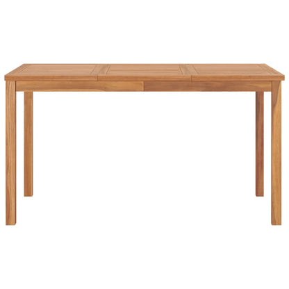 Set da pranzo da giardino 5 pz 140x80 cm in legno massello di teak | homemem39