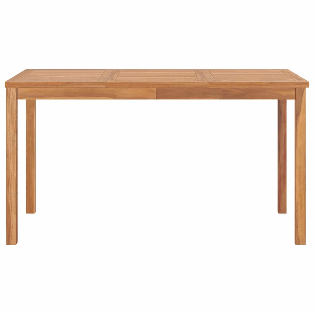 Set da pranzo da giardino 5 pz 140x80 cm Legno Massello di Teak