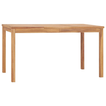 Set da pranzo da giardino 7 pz 140x80 cm in legno massello di teak | homemem39