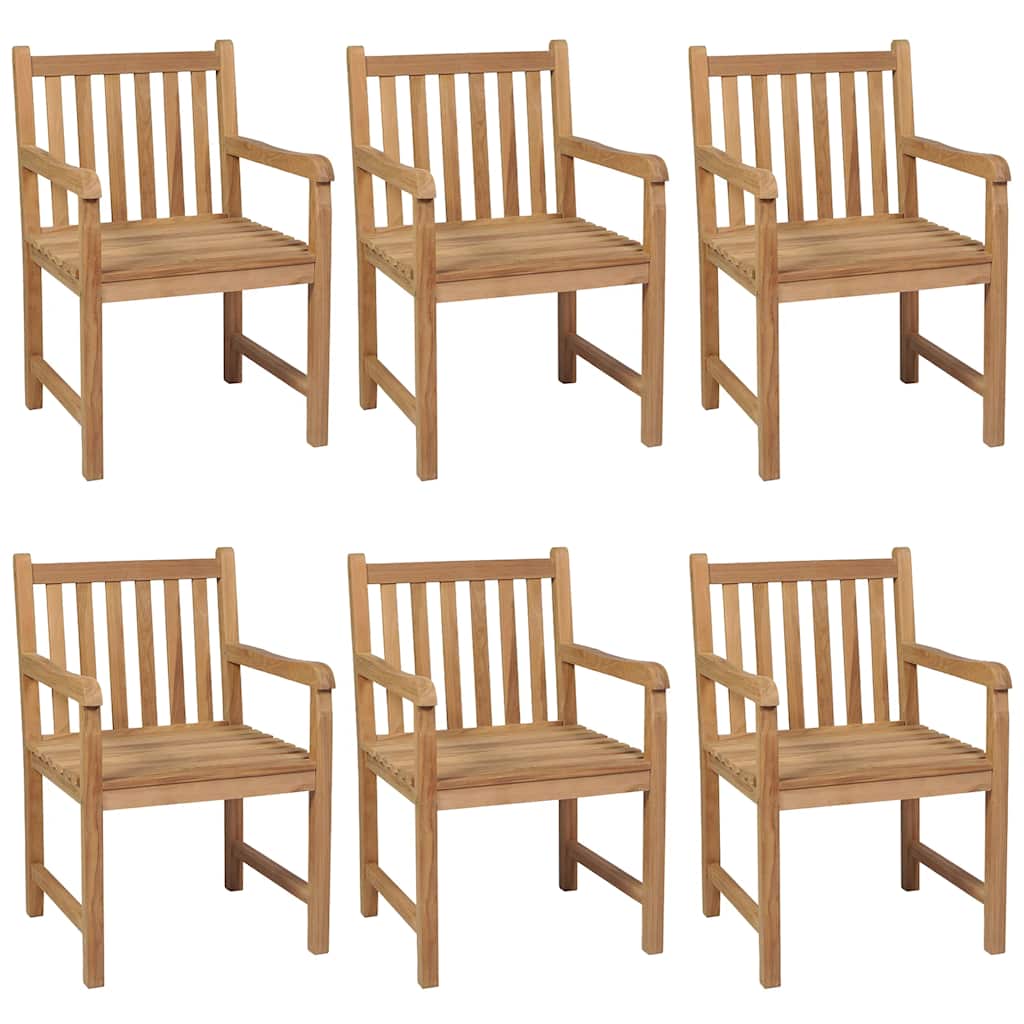Set da pranzo da giardino 7 pz 140x80 cm in legno massello di teak | homemem39