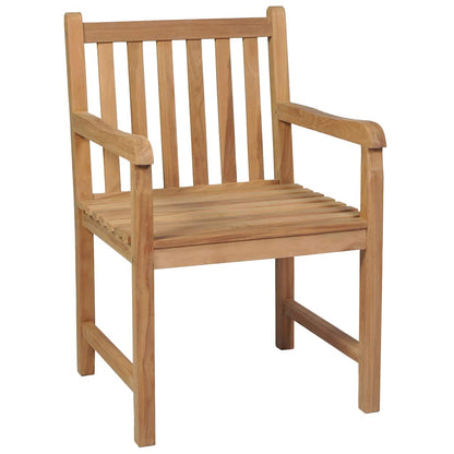 Set da pranzo da giardino 7 pz 140x80 cm in legno massello di teak | homemem39