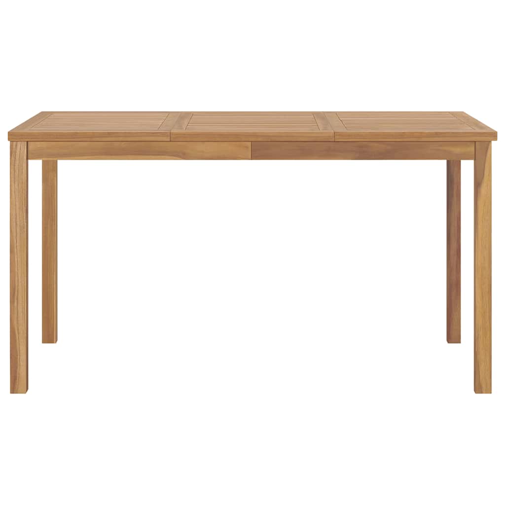 Set da pranzo da giardino 7 pz 140x80 cm in legno massello di teak | homemem39